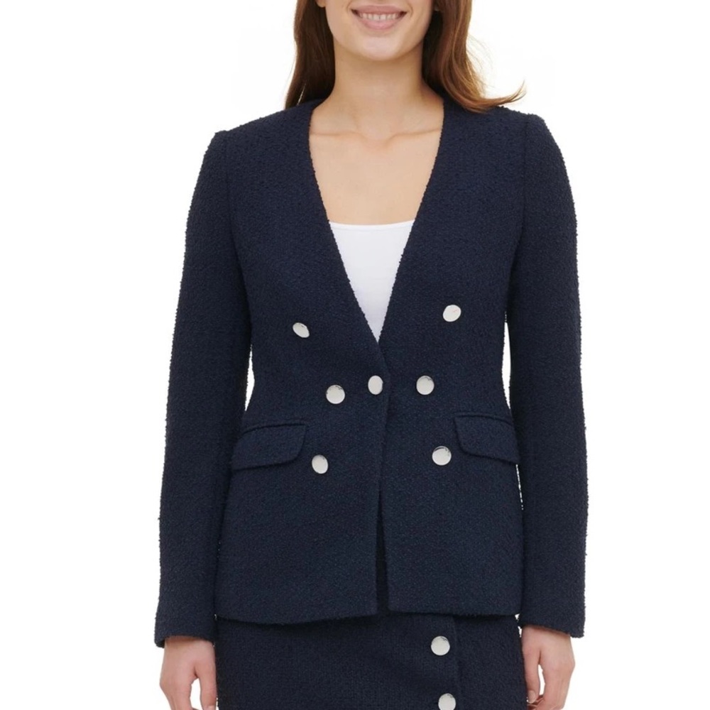 Calvin Klein Seven Button Double Breasted Blazer